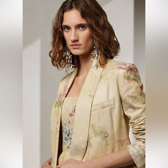 Ralph Lauren Resort 2024 Collection Nelson Handpainted Faded Floral Denim Jacket - Picture 14 of 17